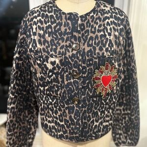 Texture. Symbolism. Power. Joie animal print jacket.